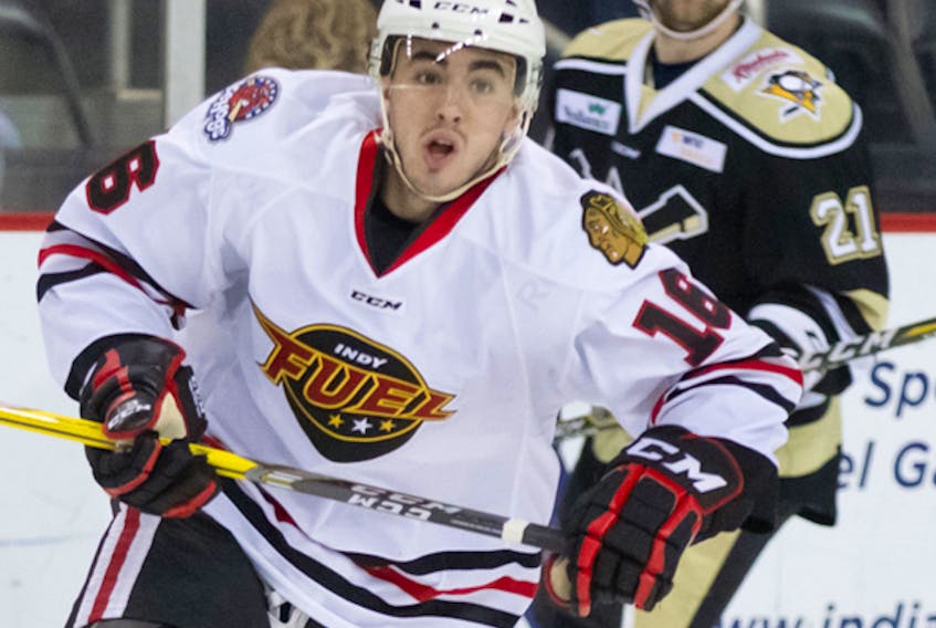 Nathan Noel has spent most of this season with the ECHL's Indy Fuel. — Indy Fuel photo