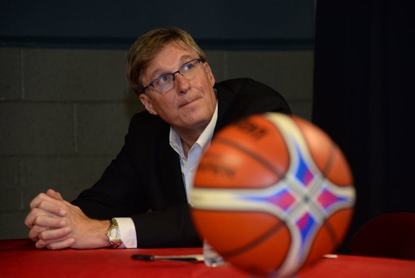 Canada Basketball president and CEO Glen Grunwald was at Mile One Centre Tuesday morning to announce a pair of FIBA international basketball games in February. It was the first time Grunwald was back in the building since 2003 when the Toronto Raptors-Cleveland Cavaliers exhibition game was cancelled.