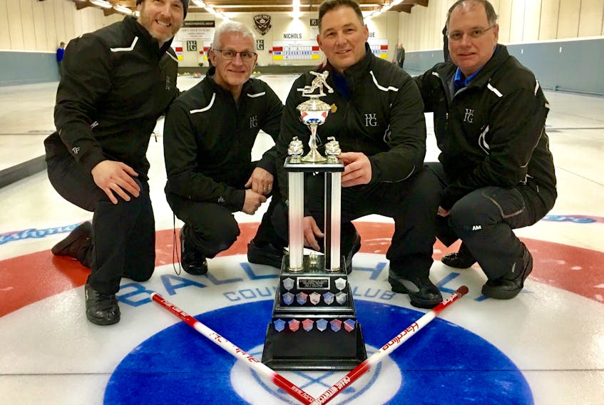 Members of the Newfoundland and Labrador team representing the province in the 2019 Canadian Police Curling Championship are, from left, lead Curtis Durdle, second Blair Fradsham, vice-skip Jim Carroll and skip Barry Coady.