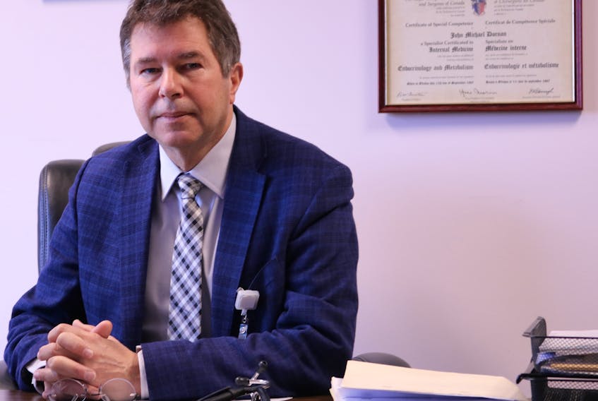 Dr. John Dornan, a Corner Brook native and Memorial University graduate, is an endocrinologist and chief of staff for Horizon Health Network in New Brunswick.