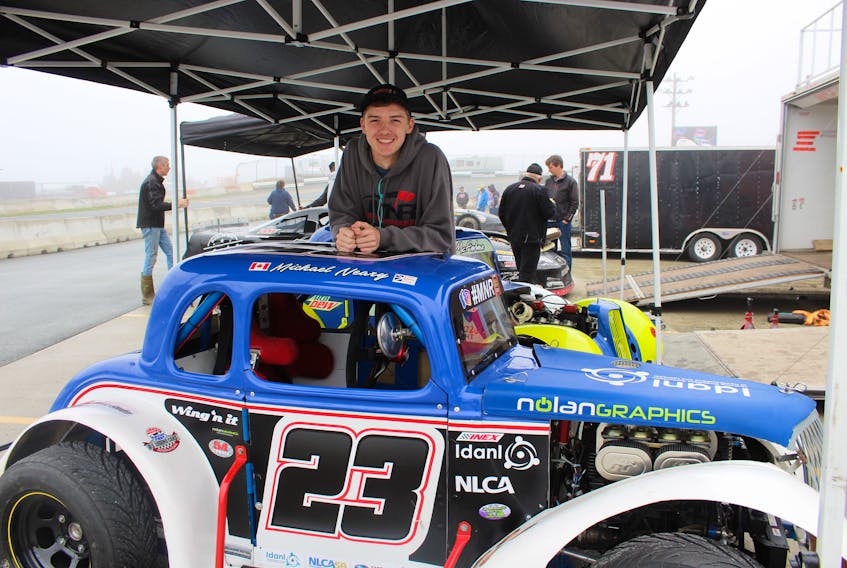 Michael Neary, one of several great young drivers at Eastbound International Speedway in Avondale, captured the 2018 Hanlon Realty U.S. Legends championship. Neary has won all nine Legends races so far this year. — Sam McNeish/The Telegram