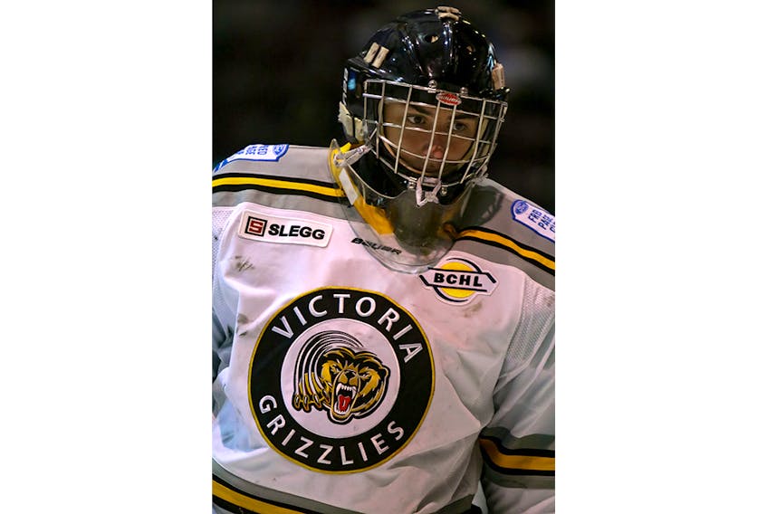 Anxious to start a new season, Victoria Grizzlies goalie Zach Rose of Paradise will have a wait a while as he rehabs a surgically-repaired shoulder.