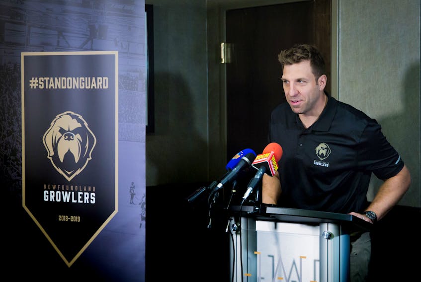 Ryane Clowe was all smiles when he was introduced as the Newfoundland Growlers’ first coach this past summer. Six months later, he’s been forced to step away from the job because of concussion-related issues.