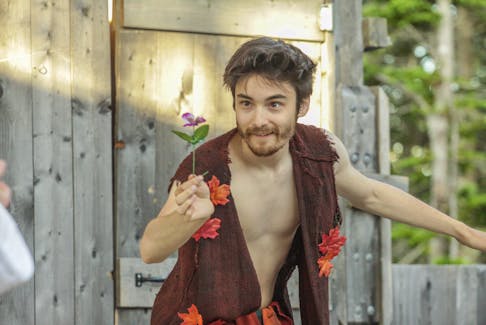 Andrew Tremblett as Robin Goodfellow in “A Midsummer Night’s Dream”, directed by Danielle Irvine at Perchance Theatre in Cupids, July 21. — Pamela Whelan photo