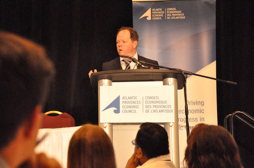 Patrick Brannon, major projects director for the Atlantic Provinces Economic Council, presented the organization’s detailed intelligence and analysis on Atlantic Canada’s largest investment projects Wednesday in St. John’s. Brannon says capital investment in Newfoundland and Labrador will continue to decline in 2018, but the organization is forecasting a bounce back in the years to come.