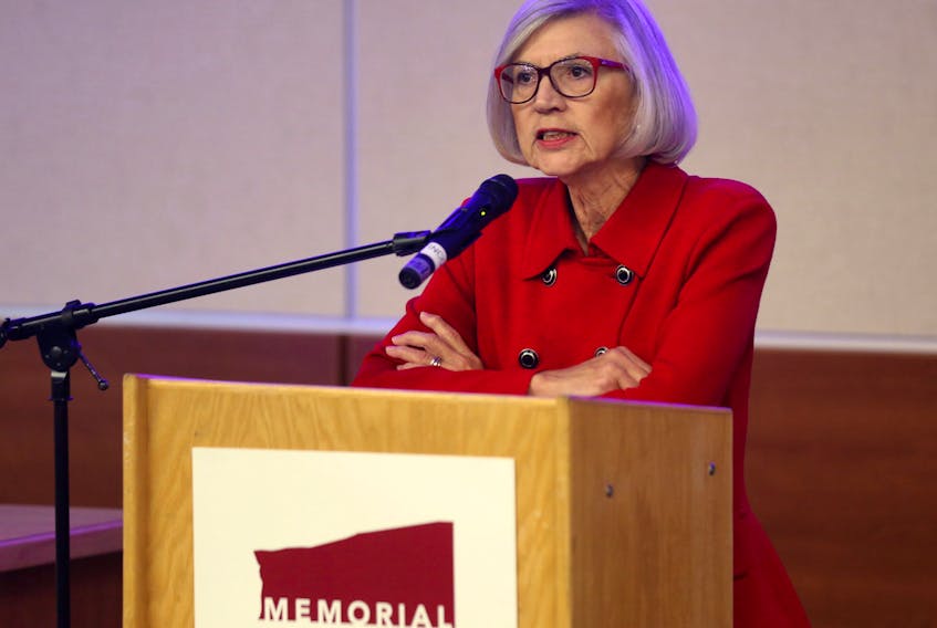 Beverley McLachlin, chief justice of the Supreme Court of Canada, gives the second annual Francis Forbes law lecture at Memorial University of Newfoundland in St. John’s Thursday.