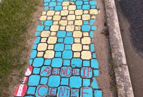 A mosaic, as seen outside of the Labrador Friendship Centre in Happy Valley-Goose Bay in August 2017.