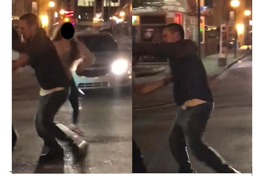 Police are asking for the public's help to identify this man who was at the scene of an aggravated assault that occurred Saturday in downtown St. John’s. The images were submitted to police by an onlooker.