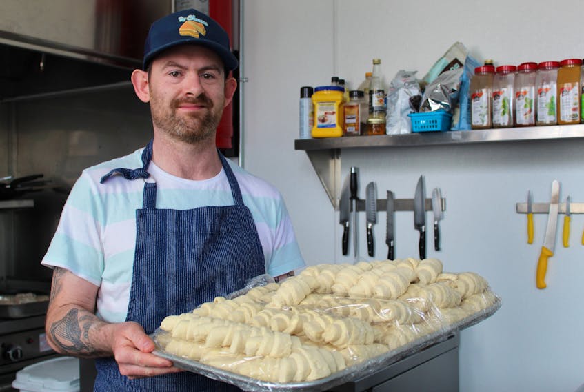 Kevin Massey is the operator of the Old Dublin Bakery. He works out of the Cochrane Centre commercial kitchen in downtown and sells his product at the St. John’s Farmer’s Market on Saturdays.