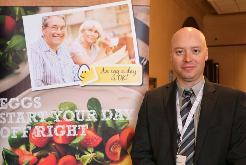 Curtis Somerton, chairman of the Egg Farmers of Newfoundland and Labrador, says one of the biggest challenges for egg farmers is the province’s geographic location.