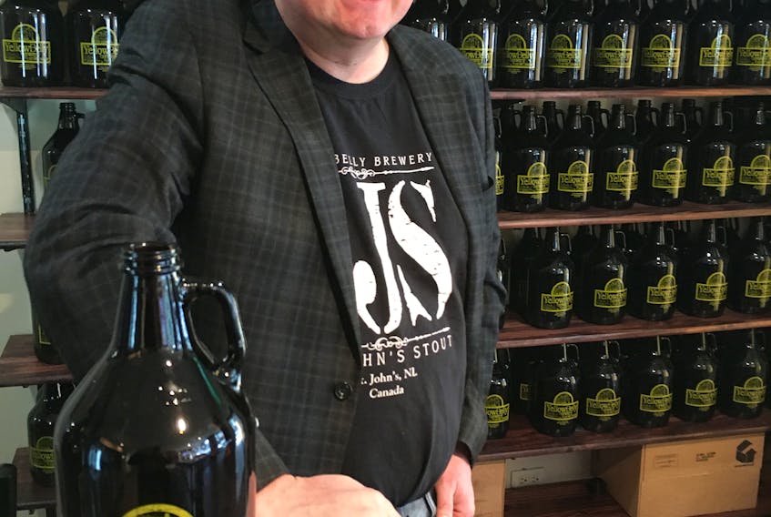 Co-owner Craig Flynn says they sold over 200 growlers of beer in the first week of business at the new YellowBelly Takeaway at 264 Water St.