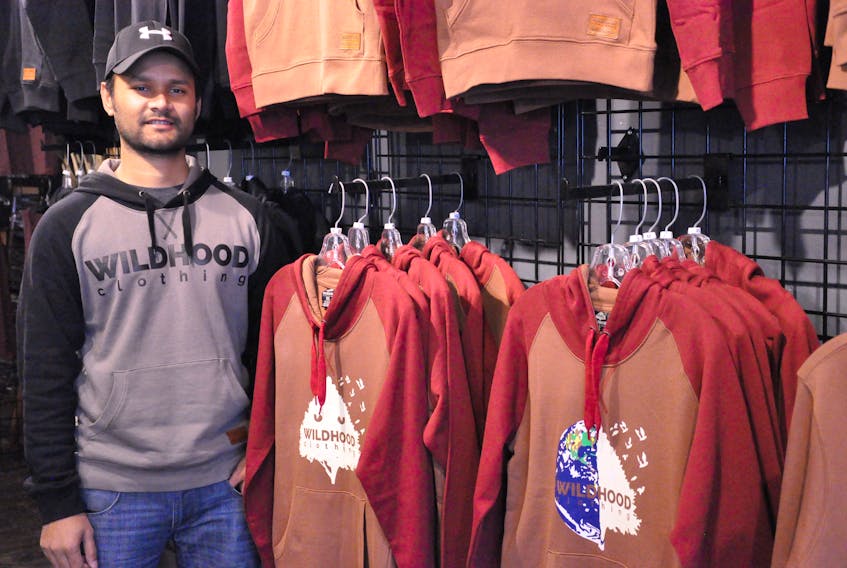 A year after launching Wildhood Clothing online, Abu Sayed recently launched a retail location to sell his line of high-end, fair trade and ethically sourced line of t-shirts, tank tops and hoodies made from scratch at factory in his native Bangladesh. A portion of sale proceeds are sent back to the factory workers to support their children, and this holiday season $5 from every item sold will be donated to Candelighters Newfoundland and Labrador.