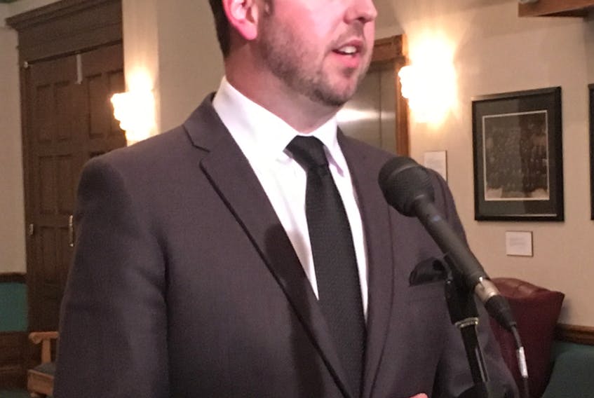 Municipal Affairs and Environment Minister Andrew Parsons tackles questions on the review of the Grieg N.L. salmon aquaculture proposal. The company’s environmental impact statement has been accepted and the public is being encouraged to offer feedback to the government.