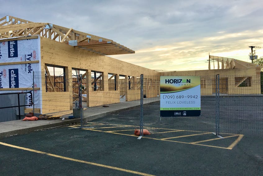 Construction is resuming soon to rebuild the Paradise strip mall on Topsail Road, where fire destroyed several businesses in March. — Rosie Mullaley/The Telegram