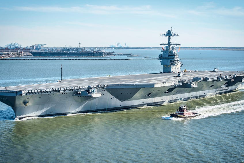 The aircraft carrier USS Gerald R. Ford.