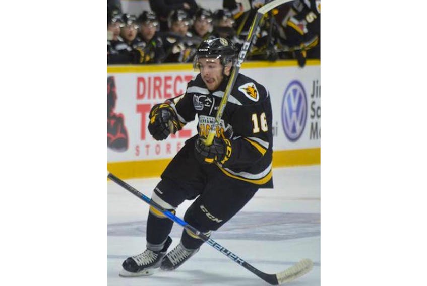 Kyle McGrath, who played last season with the Quebec Major Junior Hockey League’s Cape Breton Screaming Eagles, is headed out west to join the Victoria Grizzlies of the British Columbia Hockey League.