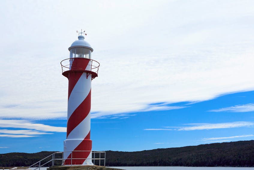 Lighthouse at Heart’s Content. I’m going to beat my reverse resettlement drum again; government should devise a way for active seniors to resettle in rural Newfoundland.