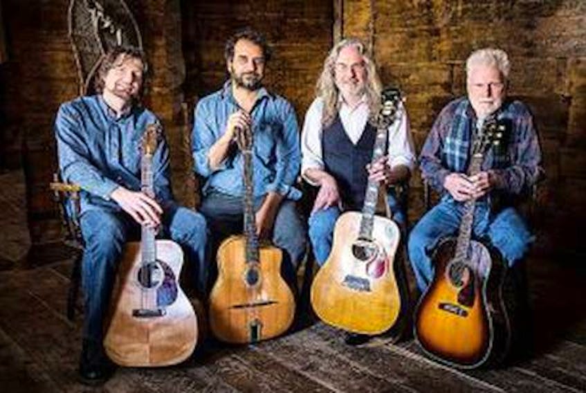 Performing at The Ship Pub tonight at 8 p.m., Fretboard Journey features four of the province’s finest guitarists: (from left) Craig Young, Duane Andrews, Sandy Morris and Gordon Quinton. They’ll take you down the line from Western swing to Newfoundland jigs with all stops in between. Tickets are $20.