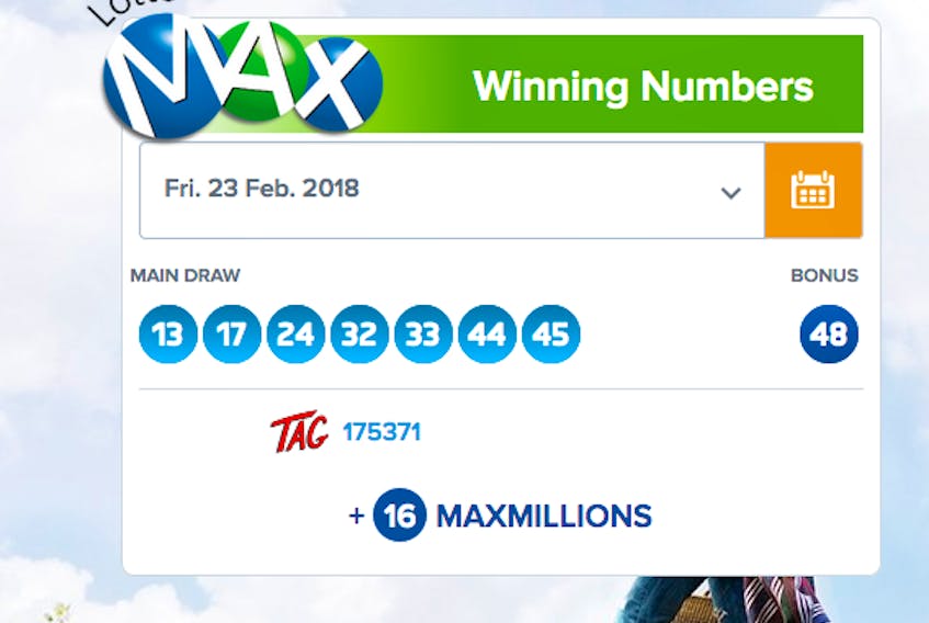 Somewhere in Newfoundland and Labrador there is a big winner matching 7 out of 7 for $60 million.