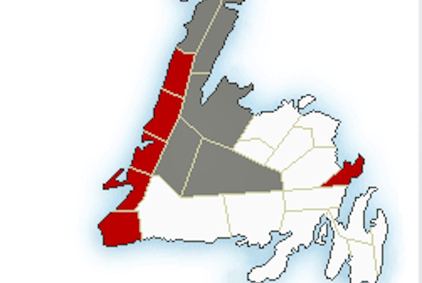 A special weather statement has been lifted for the Avalon area, but wind warnings are now in effect for other areas of the island. — Environment Canada