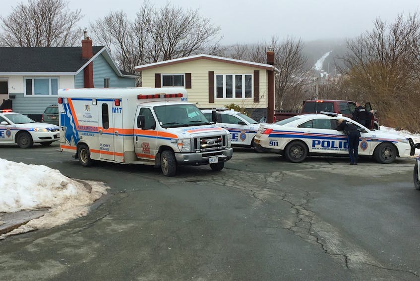 A man is in police custody after a traffic stop on Viking Road in St. John's around noon on Saturday.