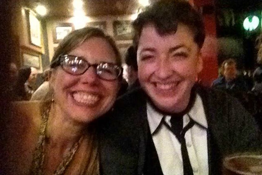 Writer/Director/Editor Martine Blue with singer/songwriter Dani Bailey are shown at the Atlantic Film Awards in a Facebook post from Martine Blue.