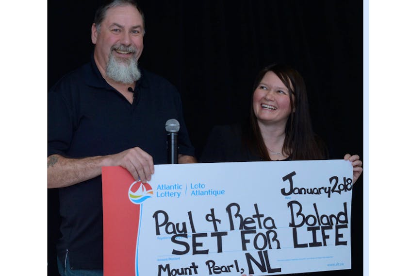 Paul and Reta Boland have something to celebrate with a Set for Life win.