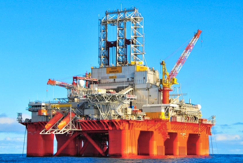 The drilling rig Transocean Barents is shown in a handout photo. — Transocean