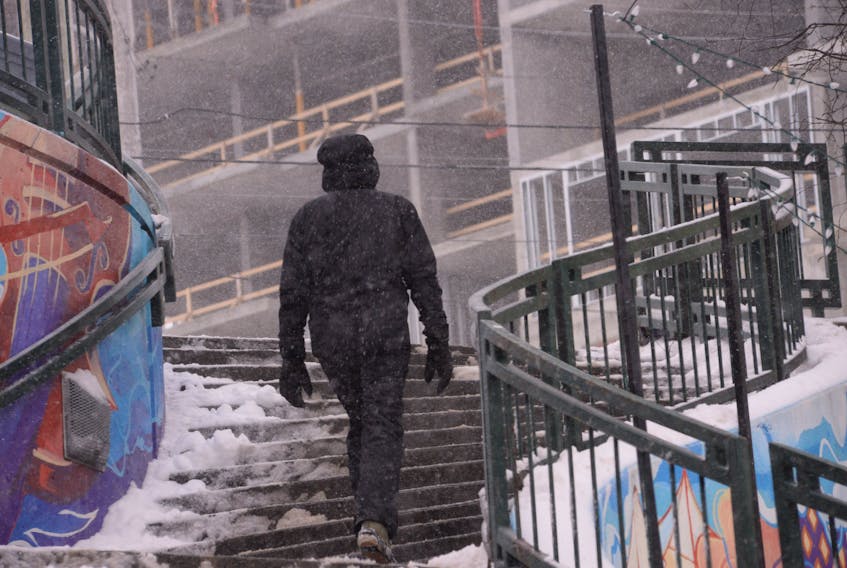 The metro area is expecting five to seven centimetres of snow throughout the day Saturday. -