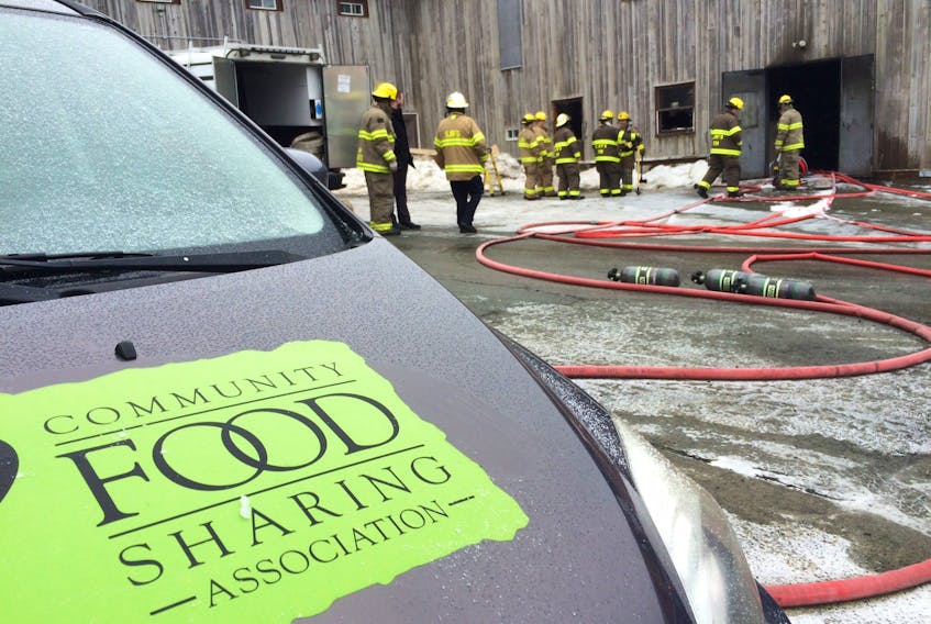 There was heavy fire, smoke and water damage to the Community Food Sharing Association (CFSA) warehouse location on Topsail Road in Mount Pearl Wednesday morning. Staff and volunteers inside were able to get out safely.