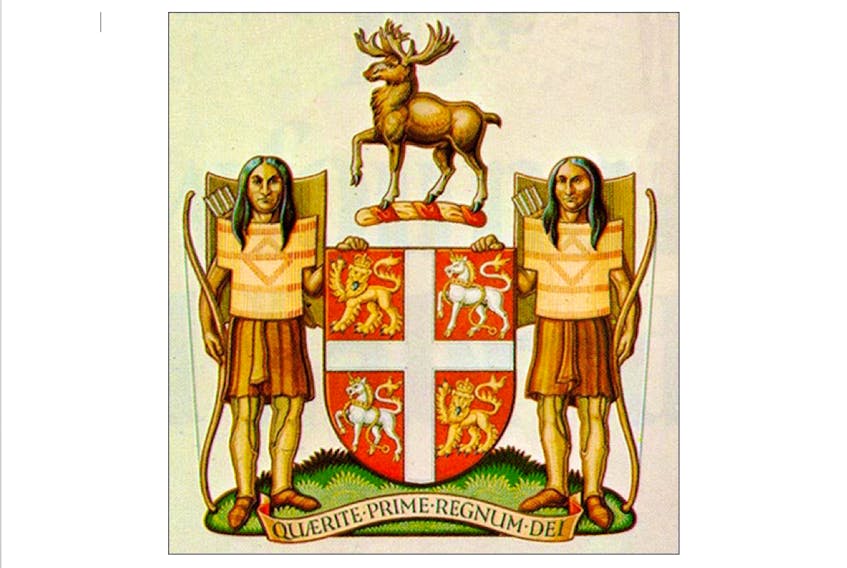 The current Newfoundland and Labrador Coat of Arms