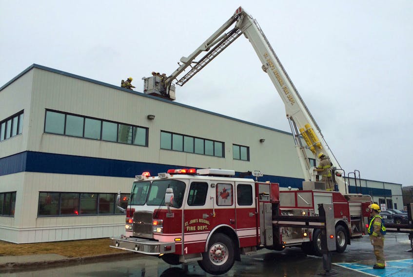 The St. John's Regional Fire Department are on scene at a fire call at Newfoundland Power on Duffy Place.
