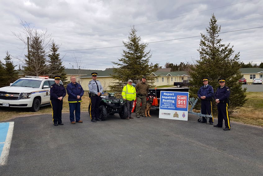 Policing services across Newfoundland and Labrador are asking the public to be vigilant in safety practices this long holiday weekend. This includes the Avalon region RCMP, Avalon T’railway Corporation and Transport Canada Boating Safety, who combined to spread this message Thursday in Holyrood. — SUBMITTED