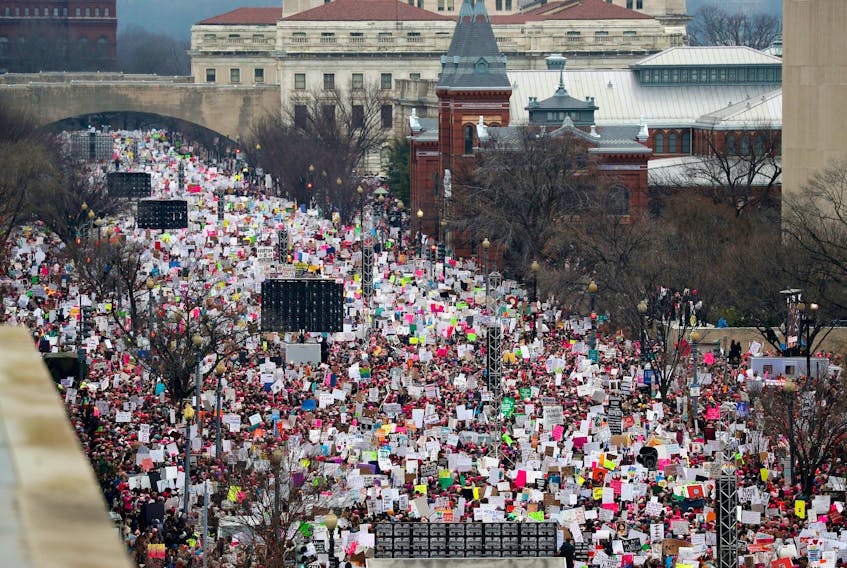 A crowd fills Independence Avenue during the Women’s March on Washington that took place on Jan. 21, 2017 and served as the inspiration for more than 40 marches that will occur on Saturday, Jan. 20 across Canada including in St. John’s and North West River in this province.