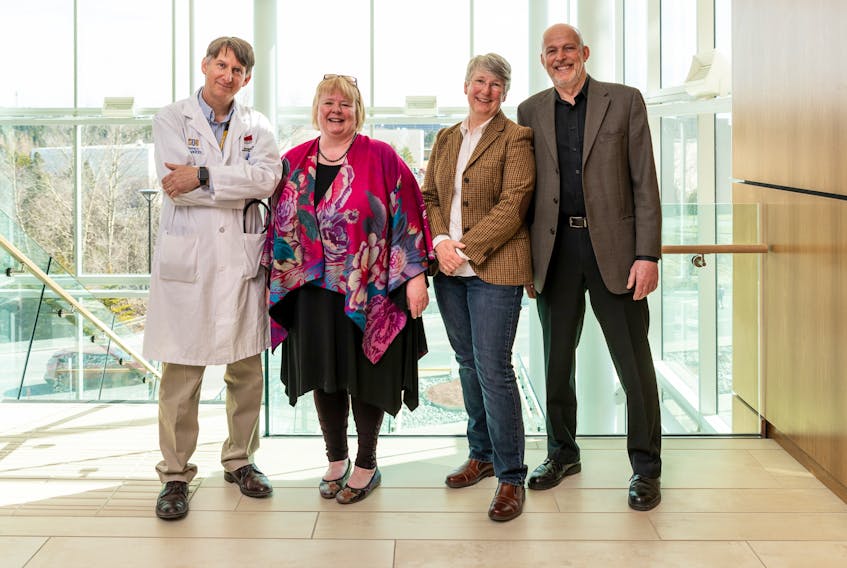 Memorial University faculty of medicine’s Drs. Sean Connors, Kathleen Hodgkinson, Terry-Lynn Young and Daryl Pullman will be the first recipients from MUN to receive a Governor General’s Innovation Award. — Rich Blenkinsopp/Memorial University