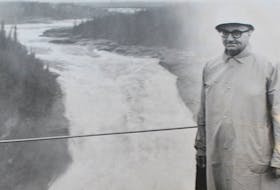 Joseph R. Smallwood at the Churchill River, circa the 1960s. — Telegram file photo