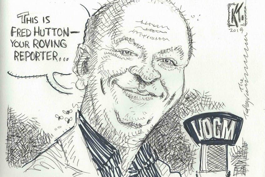 Fred Hutton was the subject of K.T.'s editorial cartoon last Saturday.