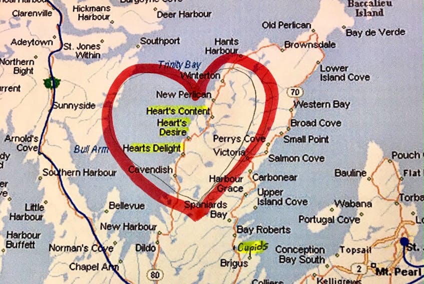 Towns on the Baccalieu Trail of the Avalon Peninsula have some “love”-ly names, which help attract people from all over the world.