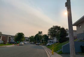 Smoke from U.S. fires colours in the sky in St. John’s. —