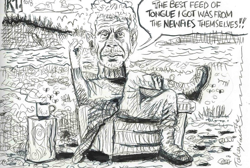 Anthony Bourdain, as captured by The Telegram’s K.T.