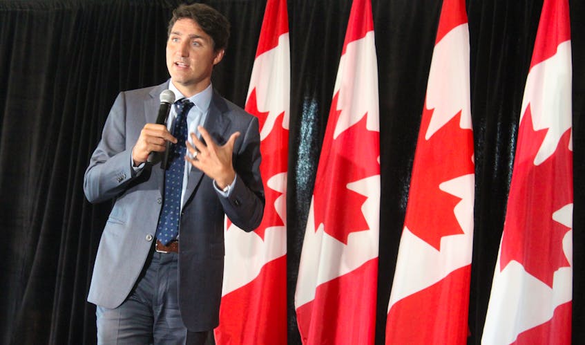 Prime Minister Justin Trudeau addressed Liberal party faithful at a fundraising dinner in St. John’s on Aug. 6. — SaltWater Network file photo