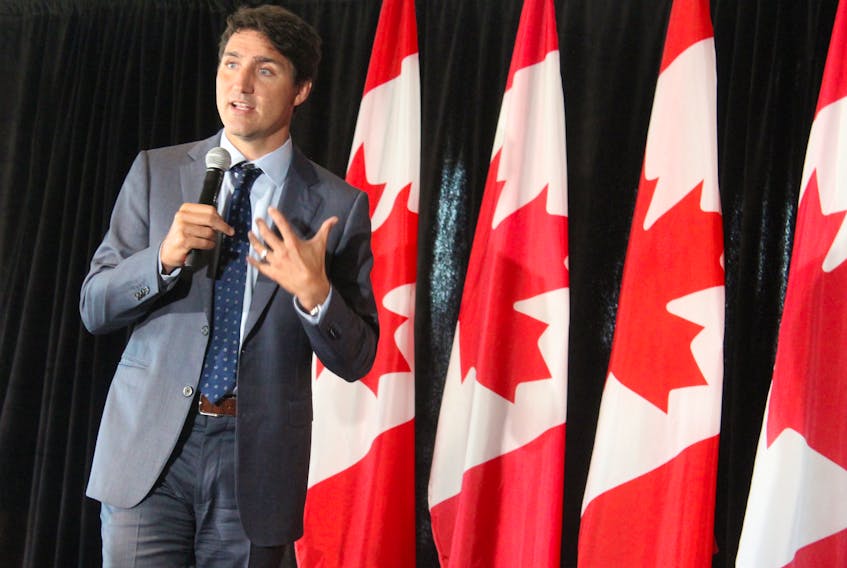 Prime Minister Justin Trudeau addressed Liberal party faithful at a fundraising dinner in St. John’s on Aug. 6. — SaltWater Network file photo