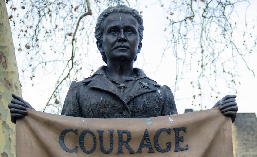 A statue of Millicent Garrett Fawcett (1847-1929) in Parliament Square in London, England. She was president of the National Union of Women’s Suffrage Societies. — 123RF Stock photo