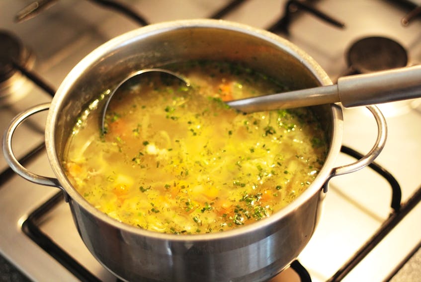 Making a pot of homemade chicken soup can be good therapy. —