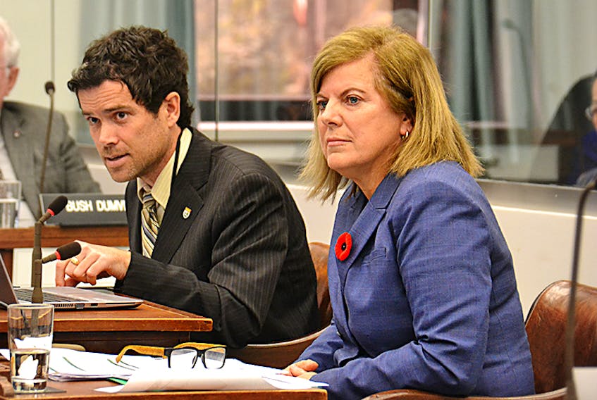 Health P.E.I. long-term care director Andrew MacDougall and Jamie MacDonald, Health P.E.I.’s CAO of long-term care and hospital services east, delivered a briefing to the Standing Committee on Health and Wellness earlier this week. They say a strategy to deal with current nursing bed shortages and a plan for future seniors care is being developed and should be ready by the spring. ©THE GUARDIAN/Teresa Wright