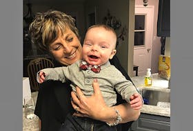 William Joseph McNaughton, born in Charlottetown in August to parents Cassandra and Colin McNaughton, is all smiles while being held by his grandmother, Heidi Martin. The name William was tied as the second-most popular baby boy’s name in P.E.I. in 2017.  ©THE GUARDIAN