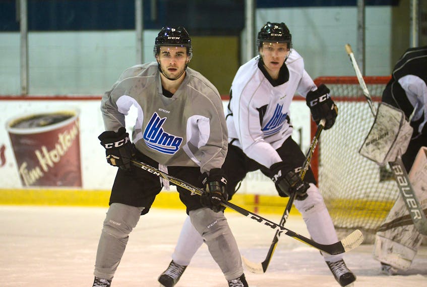 Sam King, left, and Hunter Drew are both playing key roles in their second season for the Charlottetown Islanders. The Isles host the Drummondville Voltigeurs today at 7 p.m.