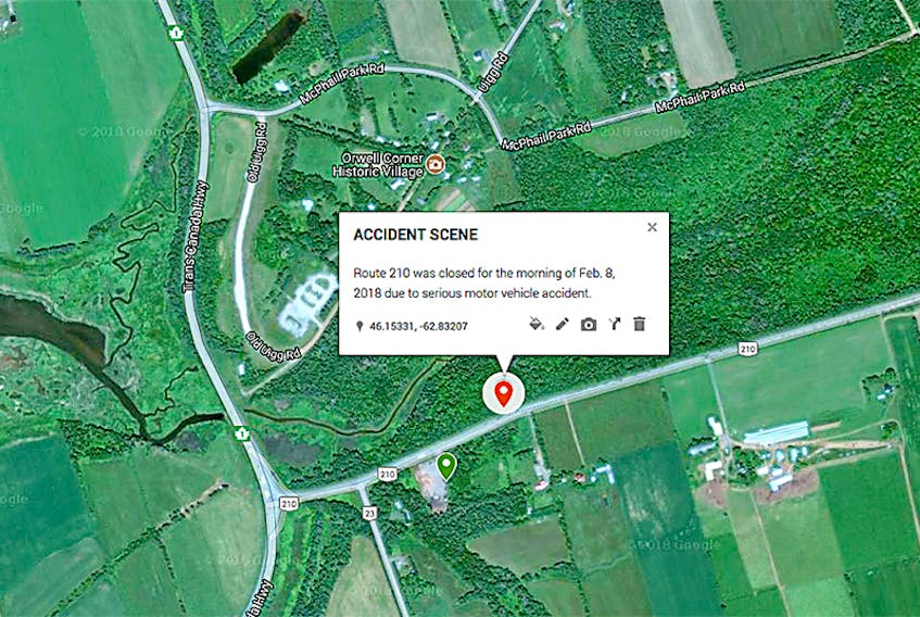 Location of accident.  ©THE GUARDIAN