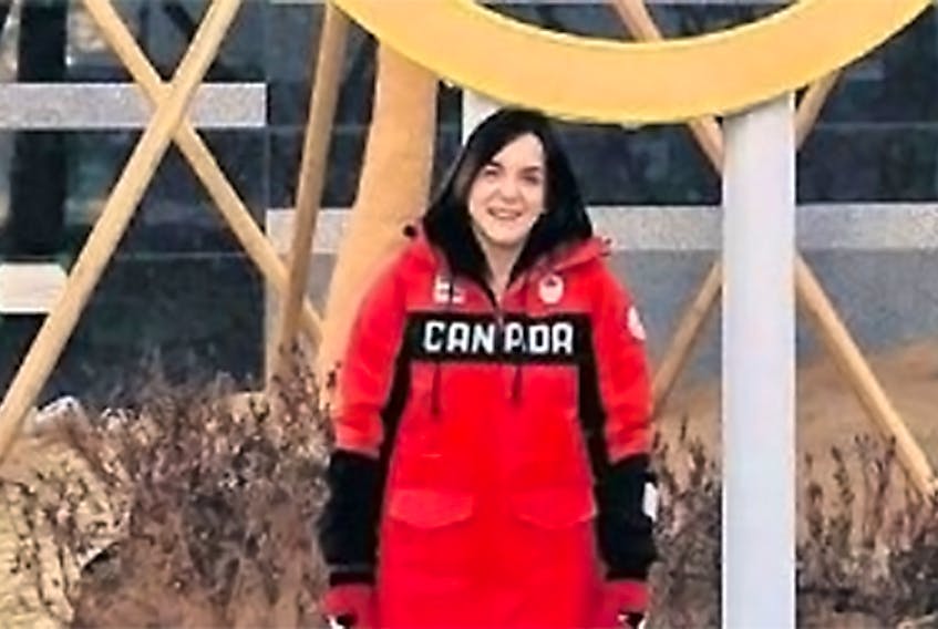 Island native Morgan Bell is shown outside a Team Canada building at the Olympics in Pyeongchang, South Korea.  ©THE GUARDIAN
