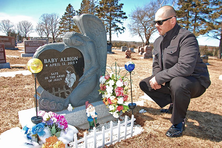 RCMP Const. Shannon Hodder says the investigation continues into the case of Baby Albion, an infant discovered dead, wrapped in a towel, on a bench overlooking a cemetery at Birch Hill Free Church of Scotland in Mount Albion three years ago.  ©THE GUARDIAN